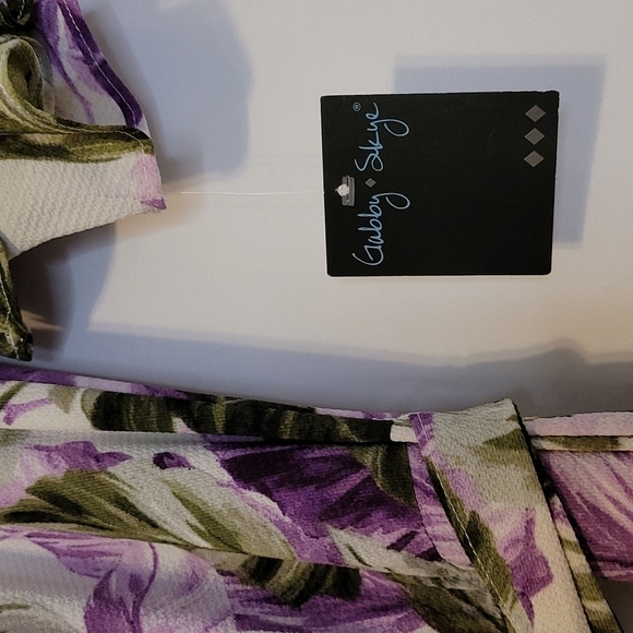 𝅺gabby Skye Floral Off The Shoulder Fit and Flare Dress - Picture 6 of 14